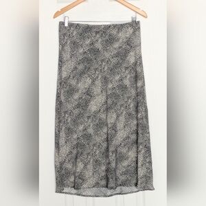 Rachel Zoe Women's (Size 6) Black & Cream Animal Print Pencil Midi Skirt